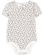 Baby Floral Print Casual Bodysuit, image 1 of 2 slides