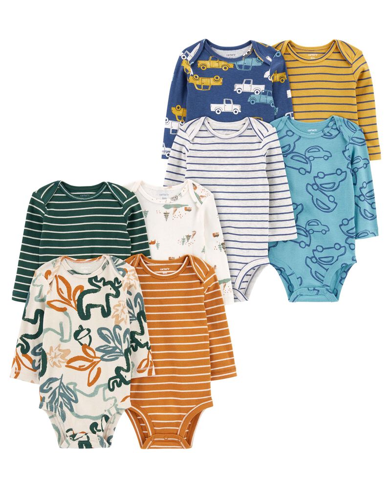 Baby 8-Pack Long-Sleeve Bodysuits, image 1 of 9 slides
