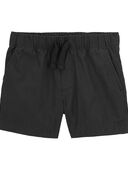 Black - Baby Pull-On Poplin Shorts
