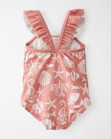 Baby Seashell Print Recycled Swimsuit, 