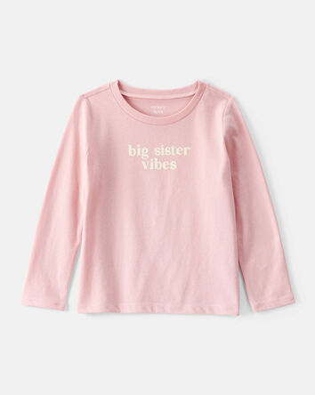 Toddler Girl Big Sister Long-Sleeve Graphic Tee - Pink, 