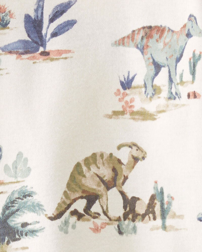 Baby Dinosaur Print Organic Cotton Pajamas Set, image 3 of 4 slides
