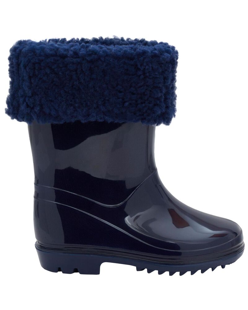Toddler Faux Fur-Lined Rain Boots, image 2 of 7 slides