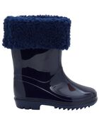 Toddler Faux Fur-Lined Rain Boots, image 2 of 7 slides