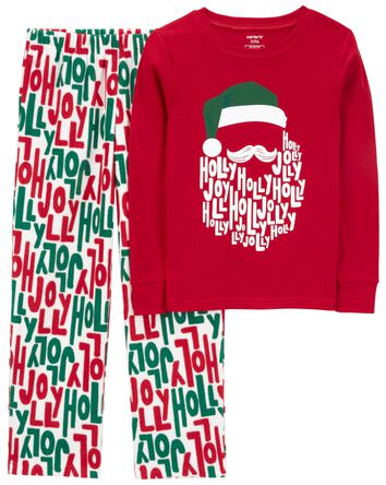 Kid 2-Piece Holly Jolly Fleece Pajamas, 