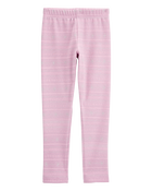 Kid Striped Cozy Fleece Leggings, image 1 of 5 slides