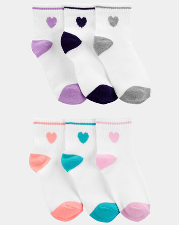 Girls 6-Pack Crew Socks, 