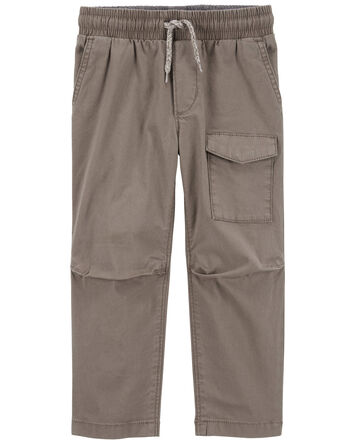 Drawstring Pants with Reinforced Knees, 