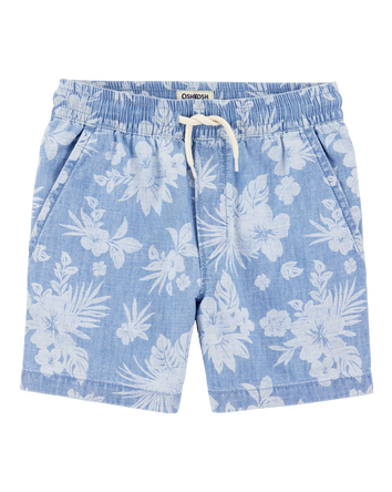 Kid Pull-On Bermuda Shorts - Blue, 