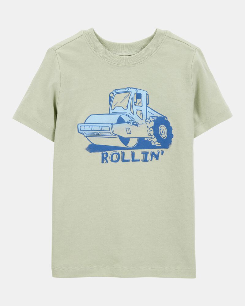 Toddler Boy Tractor Rollin' Short-Sleeve Graphic Tee - Olive, image 1 of 3 slides