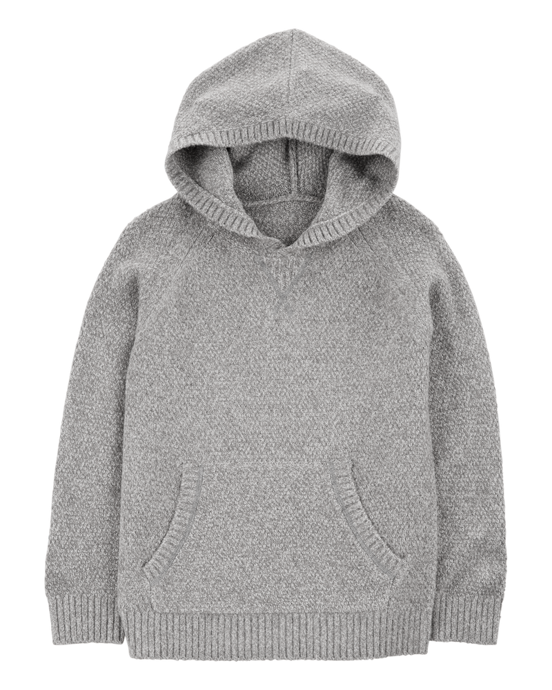 Kid Chunky Waffle Pullover Sweater - Gray, image 1 of 5 slides