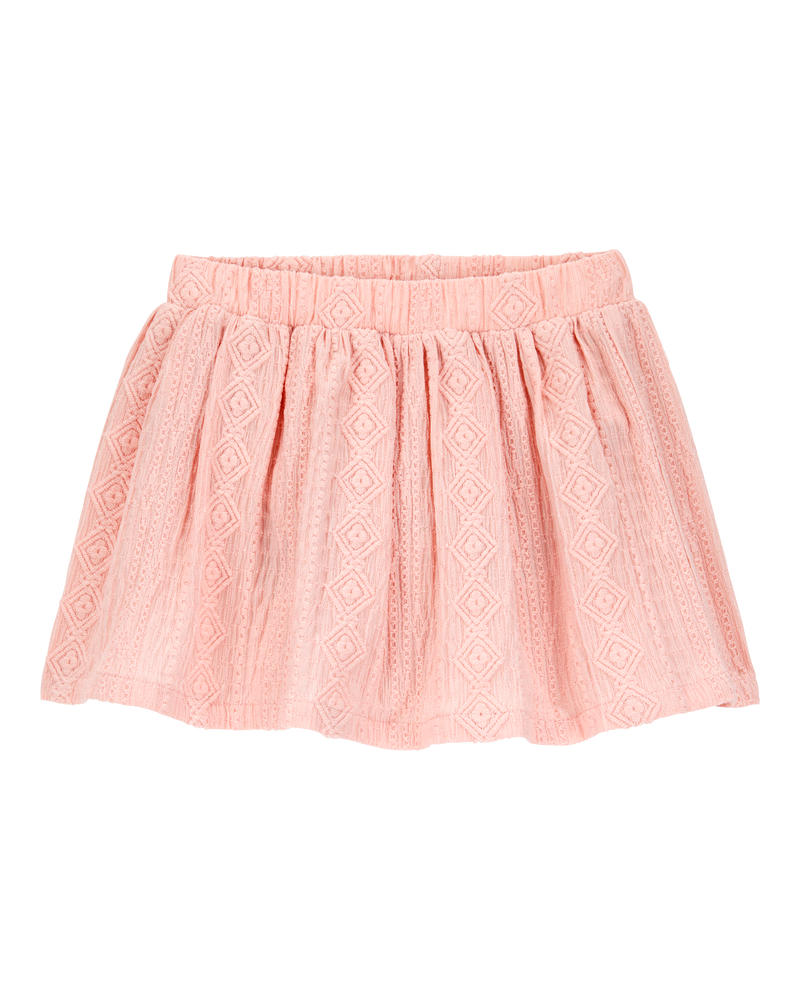 Baby Crochet Pull-On Skort - Pink, image 1 of 5 slides
