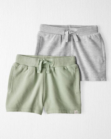 Toddler 2-Pack Organic Cotton Shorts, 