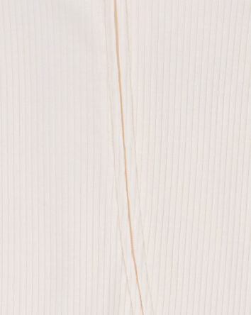 Baby Zip-Up Ribbed Sleep & Play Pajamas - Ivory, 