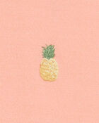 Toddler Pineapple Print PurelySoft 2-Piece Pajamas - Coral, image 3 of 5 slides