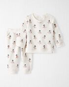 Baby Waffle Knit Set Made with Organic Cotton in Snowman Print
, image 1 of 4 slides