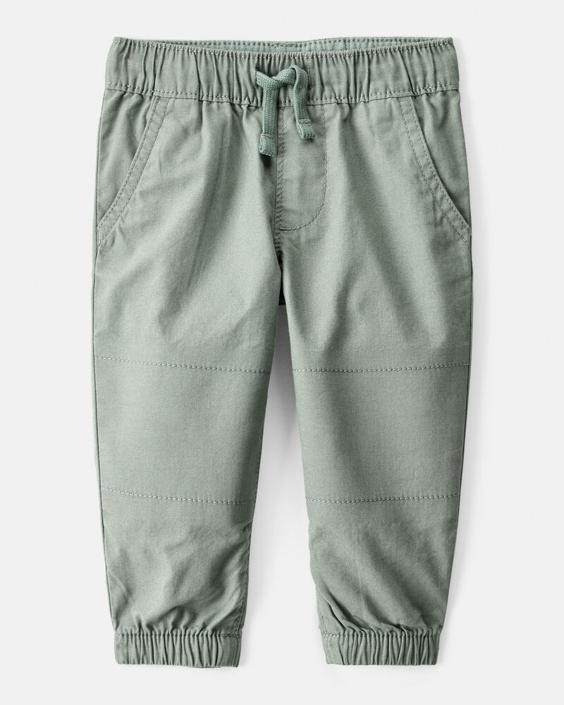 Baby Boy Cotton Pull-On Fashion Pants - Green, image 1 of 4 slides