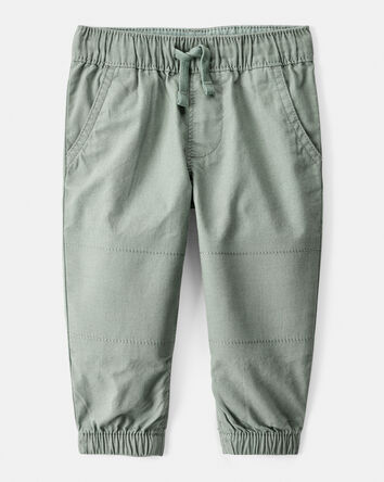 Baby Boy Cotton Pull-On Fashion Pants - Green, 