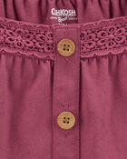Baby Crochet Flutter Button-Front Shirt, image 2 of 3 slides