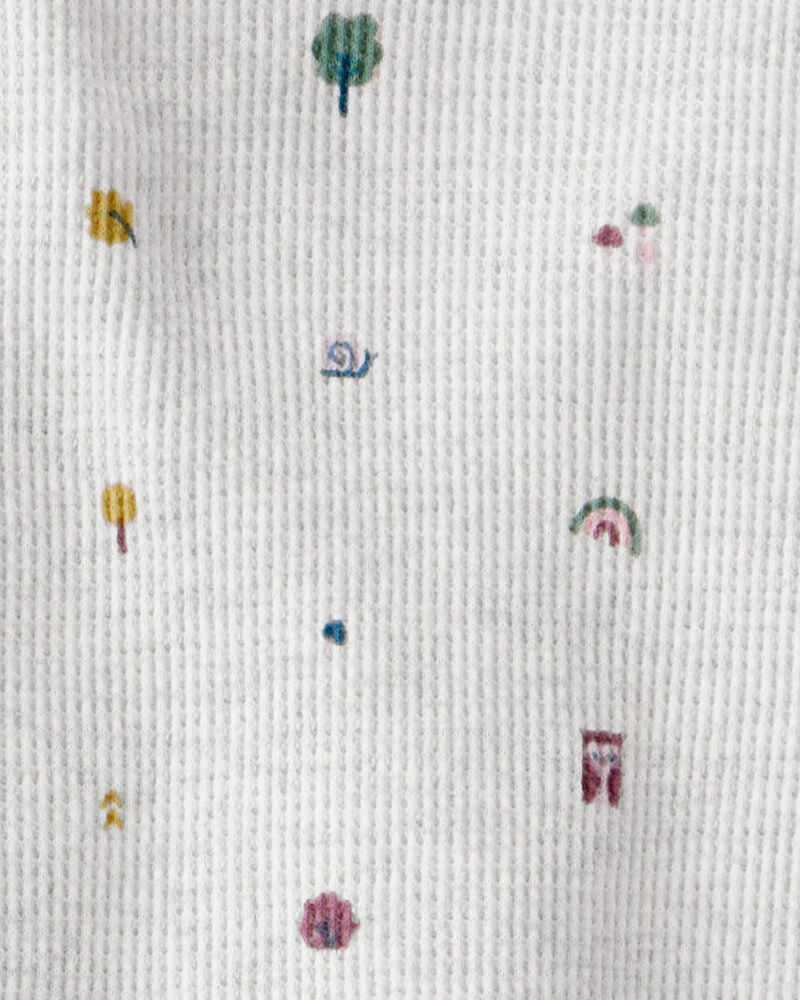 Baby 2-Piece Organic Cotton Waffle Knit Set in Icon Print, image 4 of 6 slides