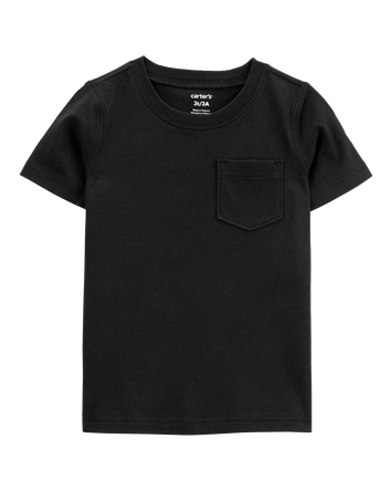 Kid Solid Short-Sleeve Pocket Tee - Black, 