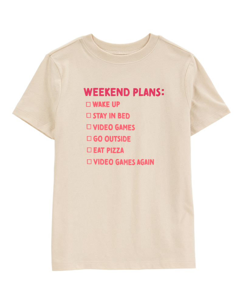 Kid Weekend Plans Short-Sleeve Graphic Tee, image 1 of 3 slides
