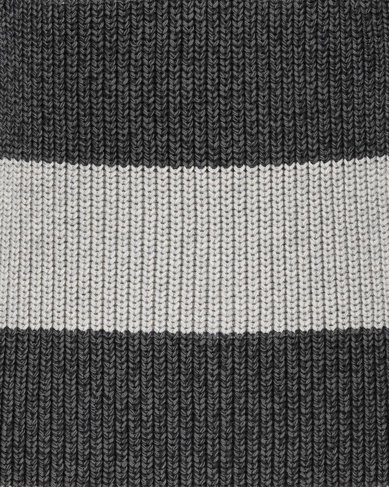 Toddler Crewneck Cable Knit Striped Sweater
, image 2 of 3 slides