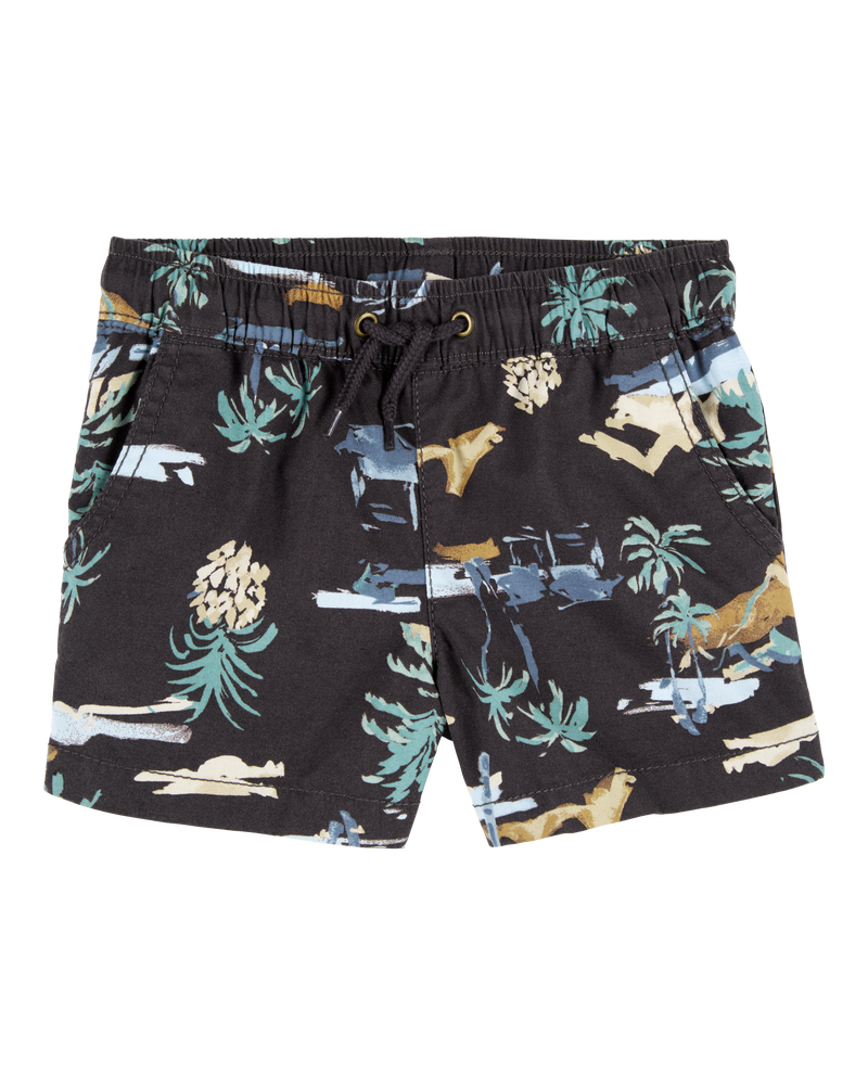 Baby Tropical Print Pull-On Short, image 1 of 4 slides
