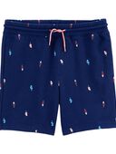 Navy - Kid Popsicle Pull-On French Terry Shorts
