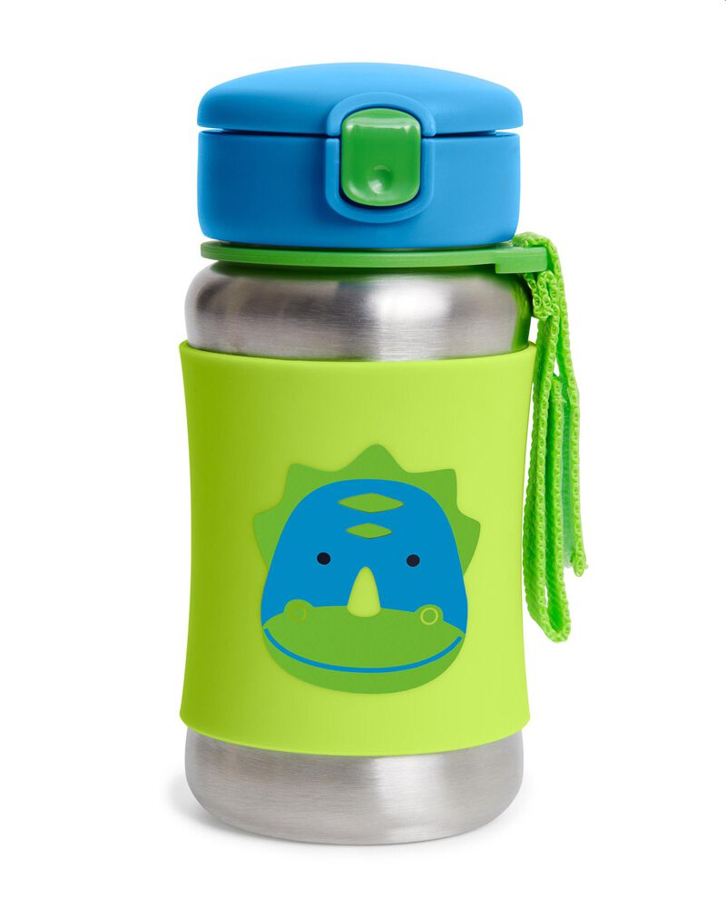 Zoo Stainless Steel Little Kid Straw Bottle, image 1 of 3 slides