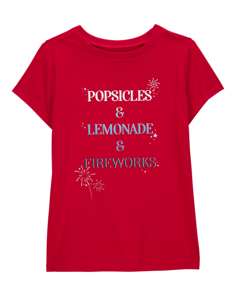 Kid Popsicles Lemonade and Fireworks Graphic Tee, image 1 of 3 slides