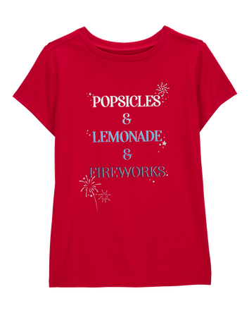 Kid Popsicles Lemonade and Fireworks Graphic Tee, 
