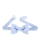 Seersucker Bow Tie - Blue, image 2 of 2 slides