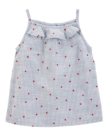 Toddler Striped Star Print Tank - Blue, 