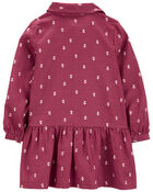 Toddler Long-Sleeve Shirt Peplum Dress, image 2 of 4 slides