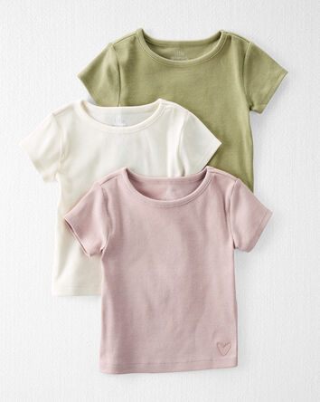 3-Pack Organic Cotton Tees, 