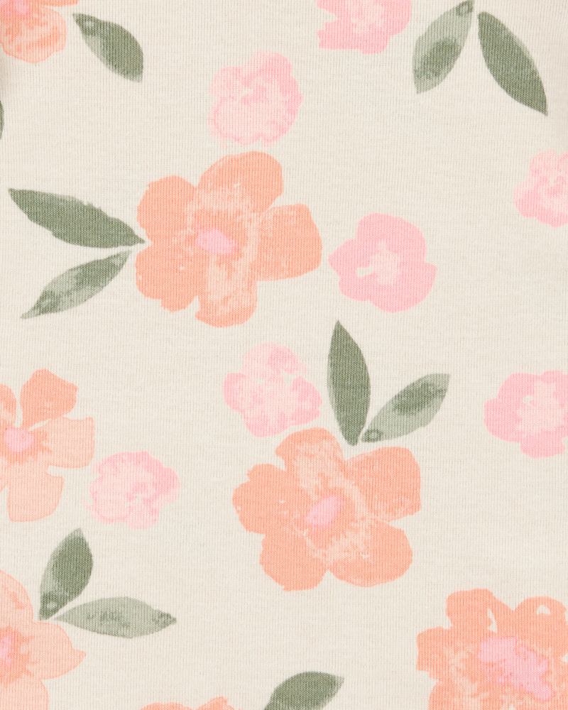 Baby Girl 5-Pack Floral Horses Short-Sleeve Cotton Bodysuits - Pink/Green, image 5 of 9 slides