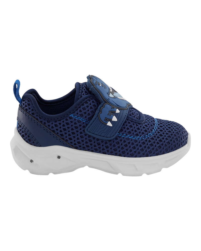 Toddler Dinosaur Light-Up Athletic Sneakers - Navy, image 3 of 8 slides