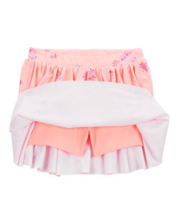 Toddler Floral Active Pull-On Skort - Orange, 