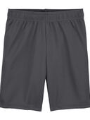 Grey - Kid Athletic Mesh Shorts