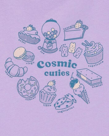 Kid Cosmic Cuties Short-Sleeve Graphic Tee - Purple, 