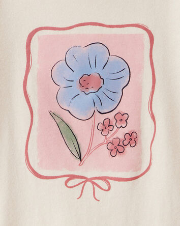 Toddler Girl Flower Long-Sleeve Graphic Tee - Cream, 