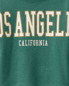 Boys Los Angeles French Terry Pullover Sweatshirt - Green, image 3 of 4 slides