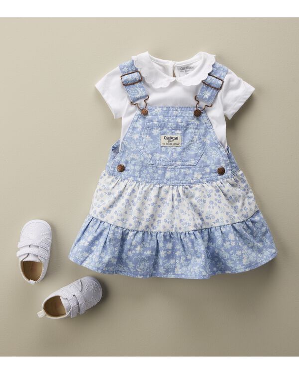 Baby Floral Print Tiered Jumper Dress