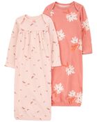 Baby 2-Pack Sleeper Gowns, image 1 of 7 slides