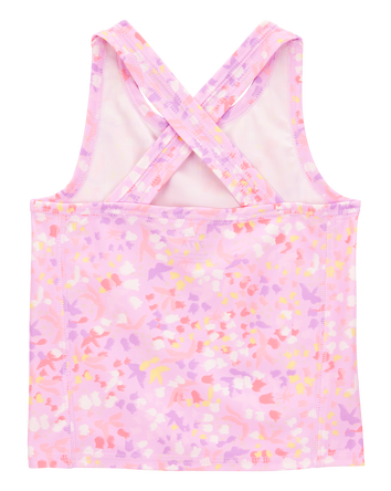 Kid Floral Active Racerback Tank - Purple, 