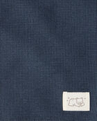 Baby 2-Pack Waffle Knit Blankets - Grey/Navy, image 3 of 3 slides