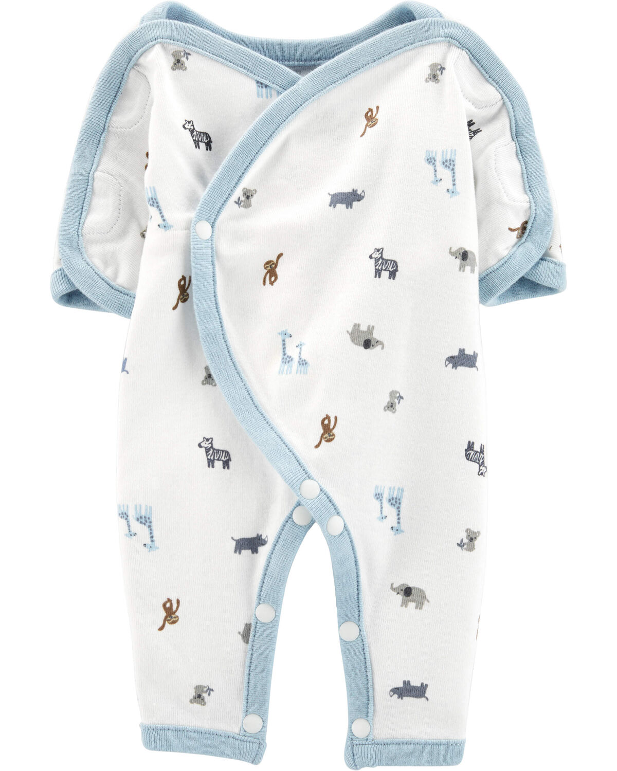Multi Baby Preemie Animal Cotton Sleep & Play Pajamas