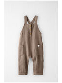 Happy Otter - Baby Organic Cotton Gauze Overalls in Taupe