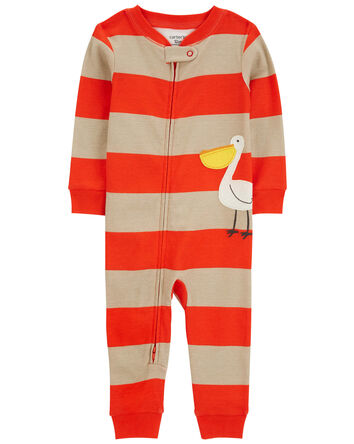 Toddler 1-Piece Pelican 100% Snug Fit Cotton Footless Pajamas, 